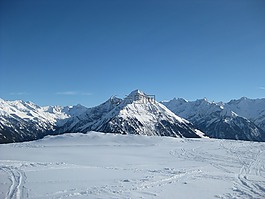 阿爾卑斯山,雪,滑雪