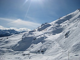 阿爾卑斯山,雪,滑雪