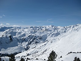 阿爾卑斯山,雪,滑雪