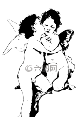 線條藝術(shù),丘比特,畫