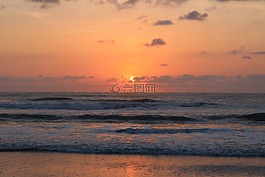 日出,夏天,太陽