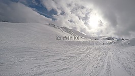 雪,太陽(yáng),山