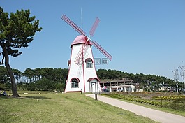 海,海灘,風(fēng)車