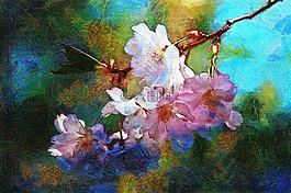 绘画,油,数字