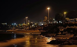 海濱長廊,夜間照片,卡門