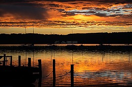 日出,ammersee,晨光