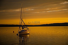 帆船,湖,ammersee