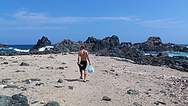 男子,藍(lán)色的天空,阿魯巴