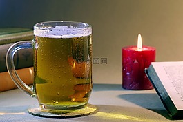 啤酒,書,讀取