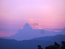 太陽(yáng),日落,云