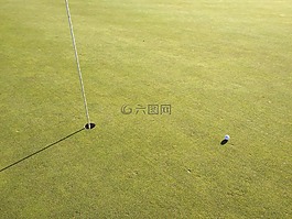 高爾夫,坑,球