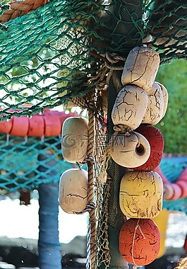 魚網(wǎng),裝飾,釣魚浮標(biāo)