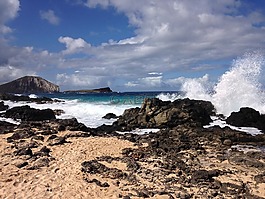 海灘,海景,波