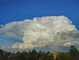 云,天空,白