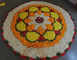 鲜花,rangoli,印度自定义