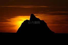 日落,景觀,剪影