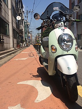 摩托車,自行車,路