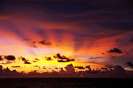 日落,大氣,abendstimmung