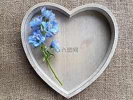 心,鮮花,剪紙