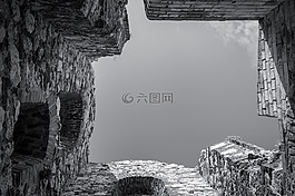 廢墟,石頭墻,堡壘