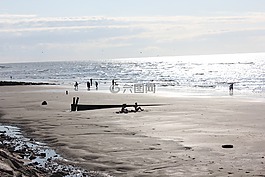 海灘,海,砂