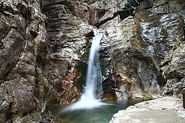 瀑布,samaksan,水