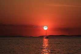 日落,海,浪漫