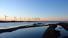 天空,河,水