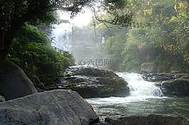 河,大瀑布,水