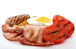 咸肉,面包,早餐