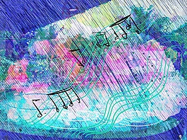 拼貼畫,音樂,繪畫
