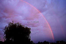 彩虹,日落,風(fēng)暴