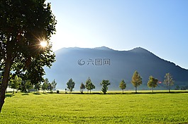 日出,上午,秋季