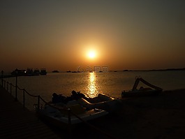 日落,心情,浪漫