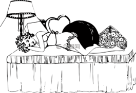 女子,床,性感