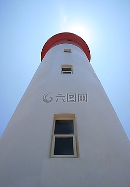 窗口,燈塔,白
