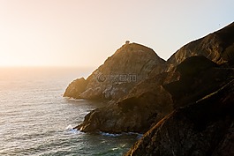 海岸,岸,上午