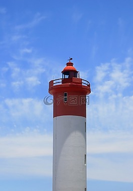 燈塔,海,高大