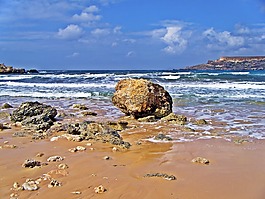 海灘,背景,海洋