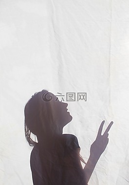 側(cè)影,女孩,陰影