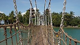 吊橋,繩索,橋