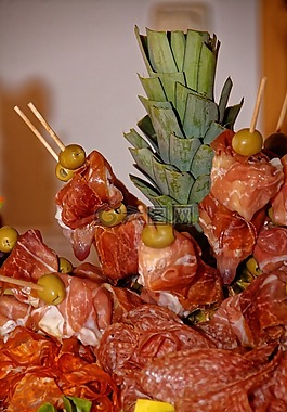 火腿,香腸,菠蘿