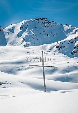 山,雪,冬天