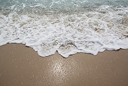 海灘,海,波
