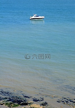 蓝色,船,邮轮