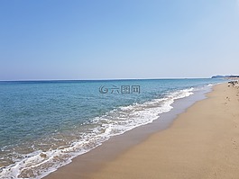 藍色,翡翠,海