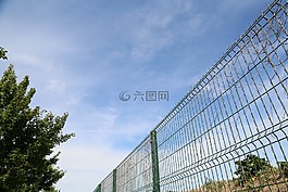 天空,柵欄,風景