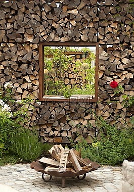 木,holzstapel,壁爐