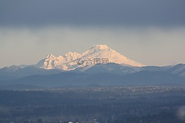 火山,冬天,白