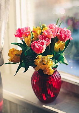盛開,花束,裝修